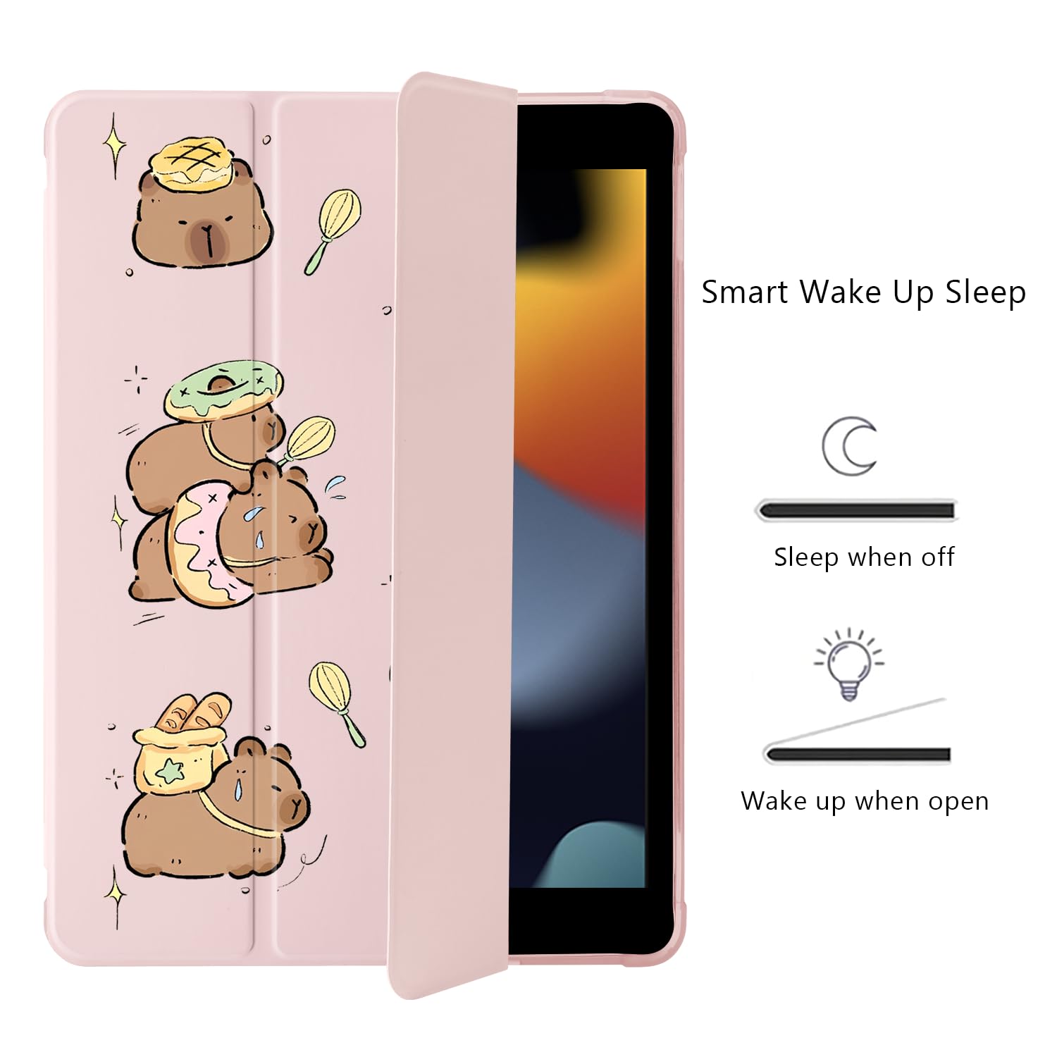 Cute Kawaii Capybara for iPad (A16) 11th Generation Case 11 Inch